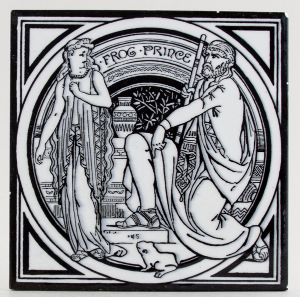 Tile Frog Prince c1880